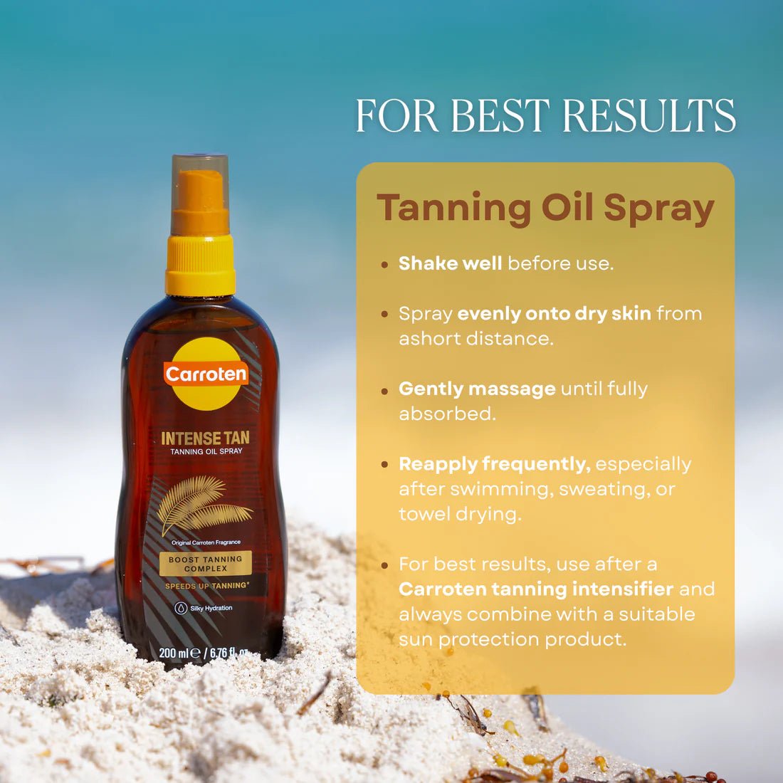 Carroten Intense Tanning Oil Spray + Intensive Tanning Gel Bundle - Carroten