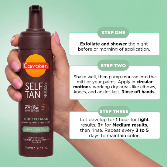 Self Tan Mousse Green Base - Carroten