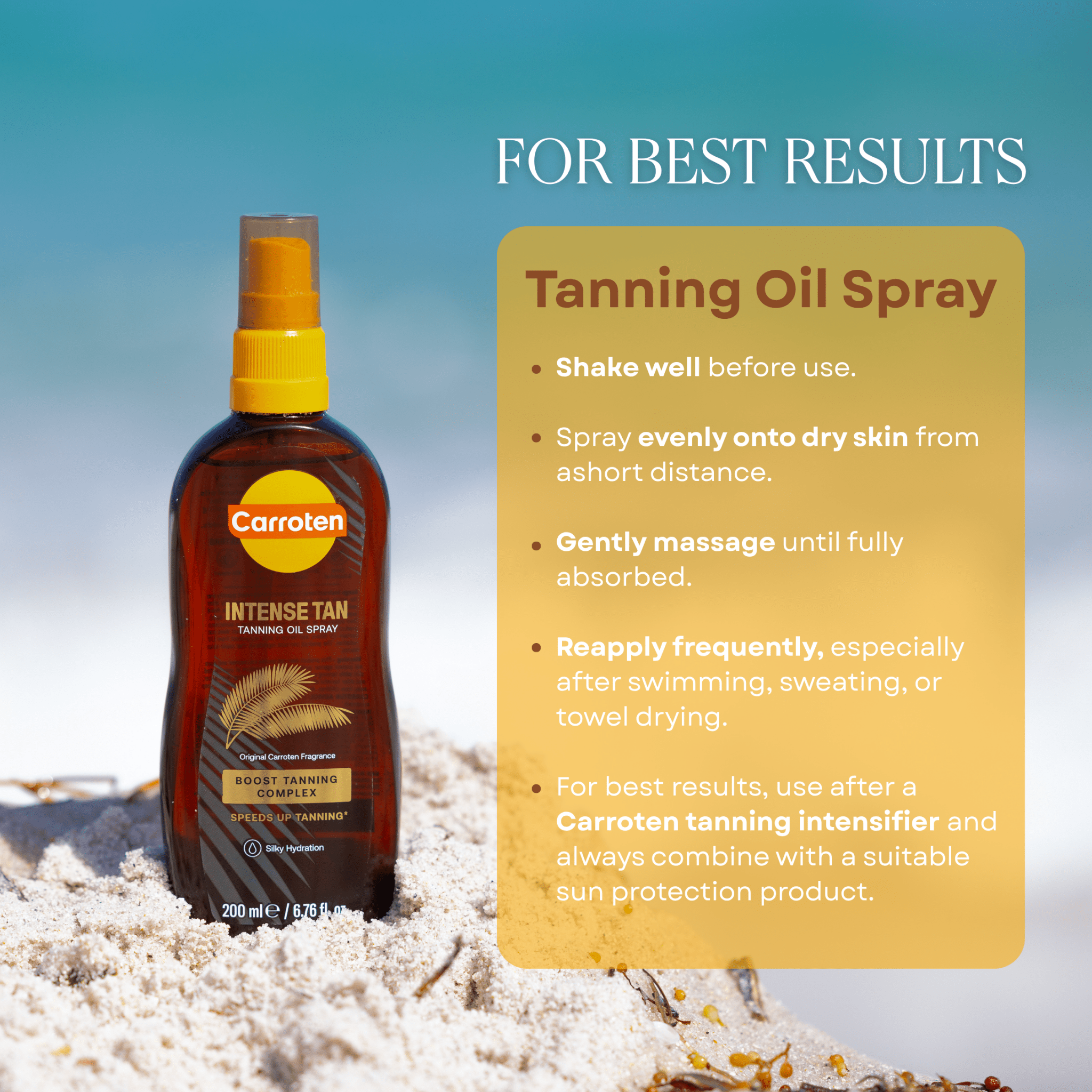 Intense Tan Tanning Oil Spray - Carroten