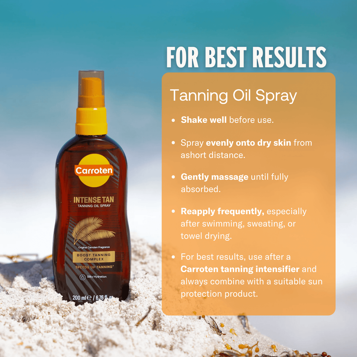 Intense Tan Tanning Oil Spray - Carroten
