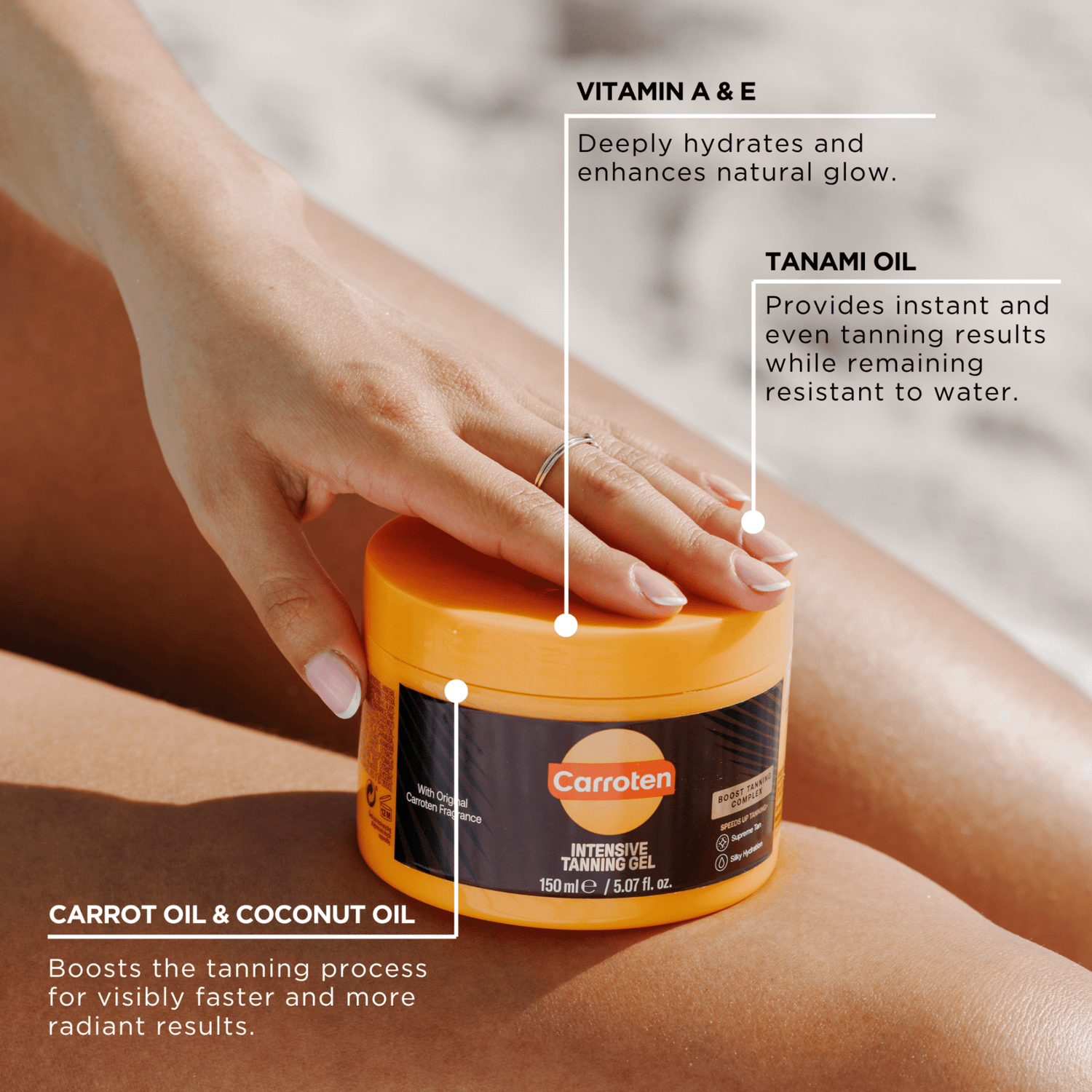 Intensive Tanning Gel + Gold Shimmer Intensive Tanning Gel Duo - Carroten