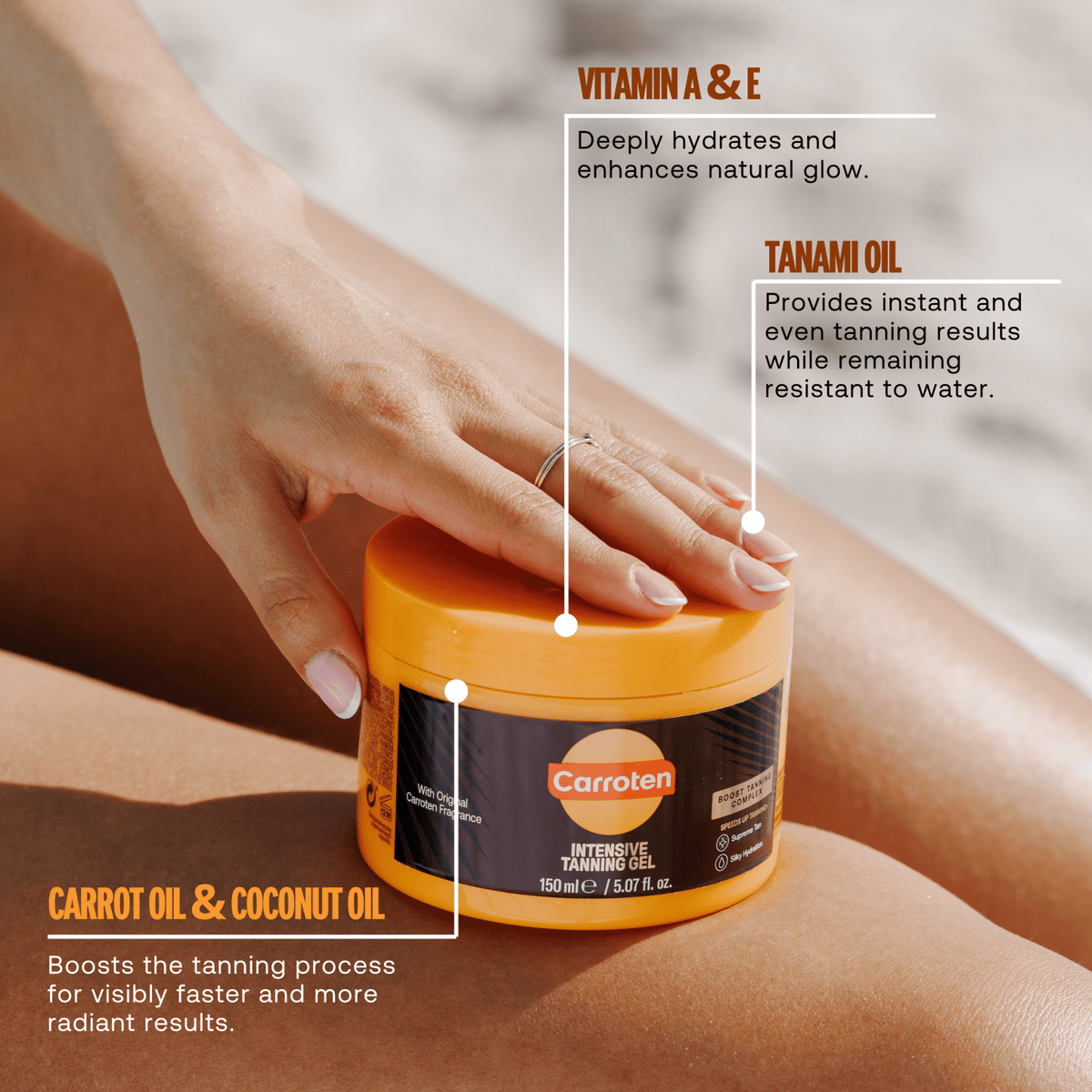 Intensive Tanning Gel + Spatula - Carroten