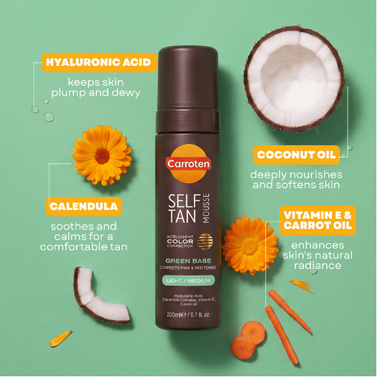 Self Tan Mousse Green Base - Carroten