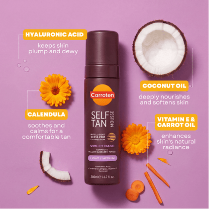Self Tan Mousse Violet Base - Carroten
