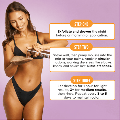 Self Tan Mousse Violet Base - Carroten