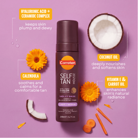 Self Tan Mousse Violet Base - Carroten